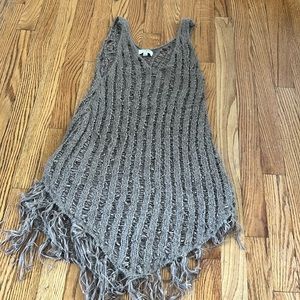 Brown knitted sweater tank